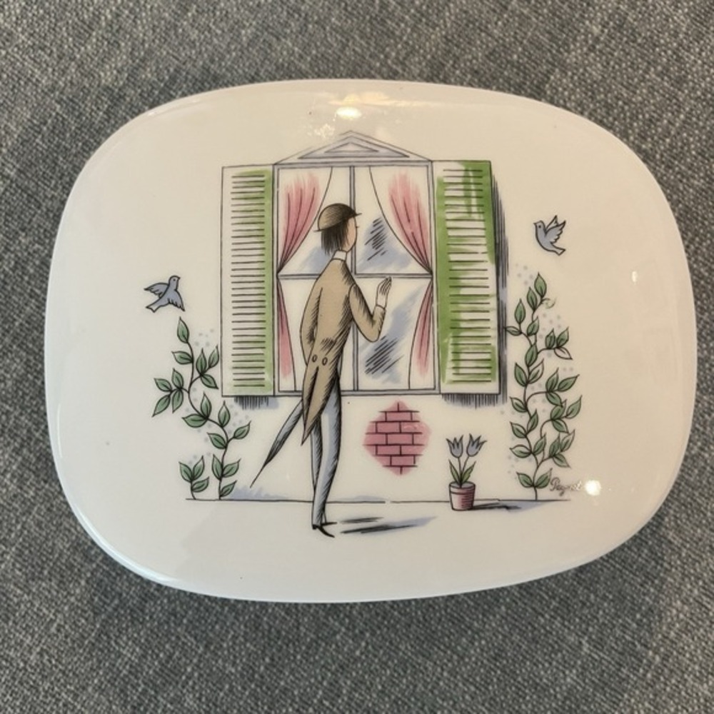 Rosenthal Germany Raymond Peynet Porcelain Trinket Box Les Amoureux Vintage 1500